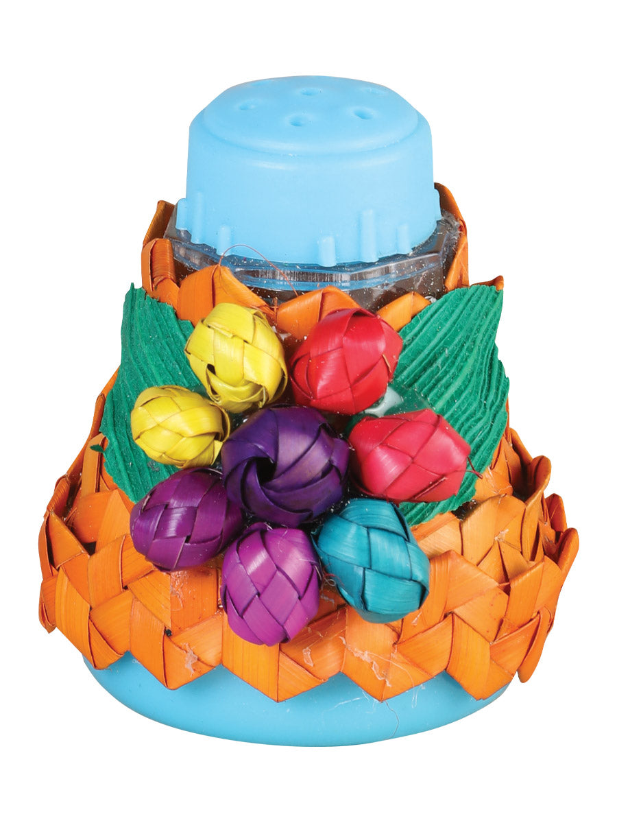 Artisanal Decorative Salt Dispenser 100% Palm Leaf Multicolor 602138