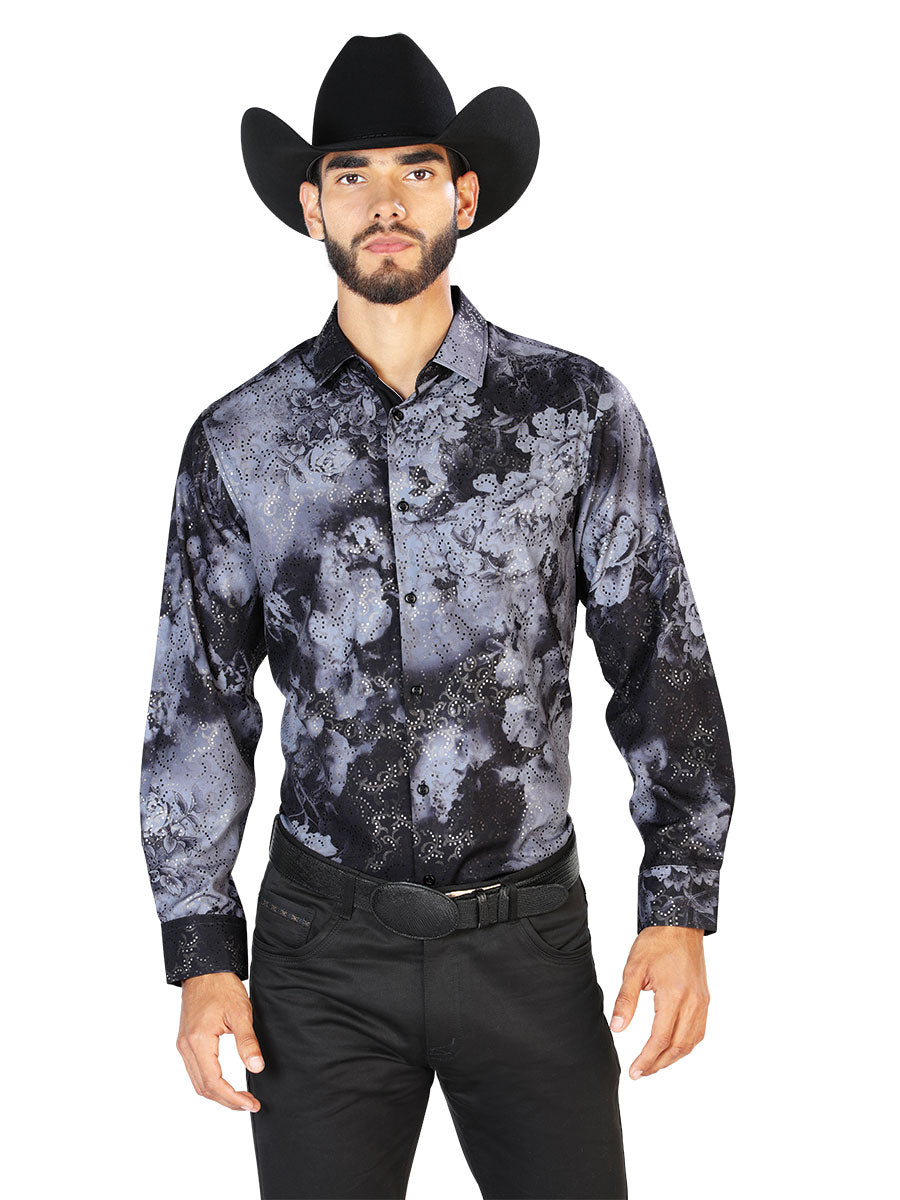 Black Casual Long Sleeve Shirt 43849