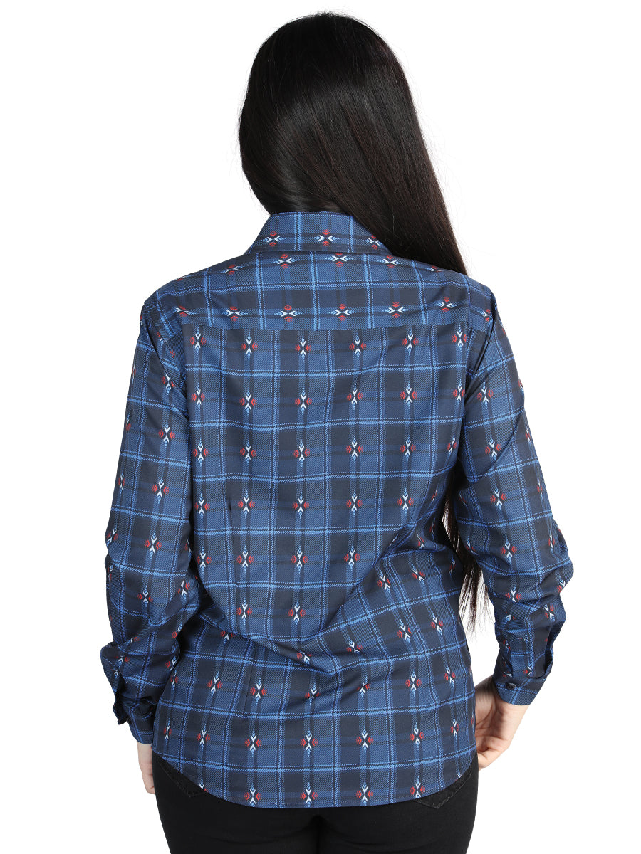 El General  -  Casual Long-Sleeve Shirt  - Black/Blue 44721