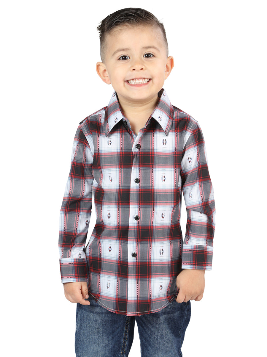 El General Black/Red Casual Long-Sleeve Shirt 44735