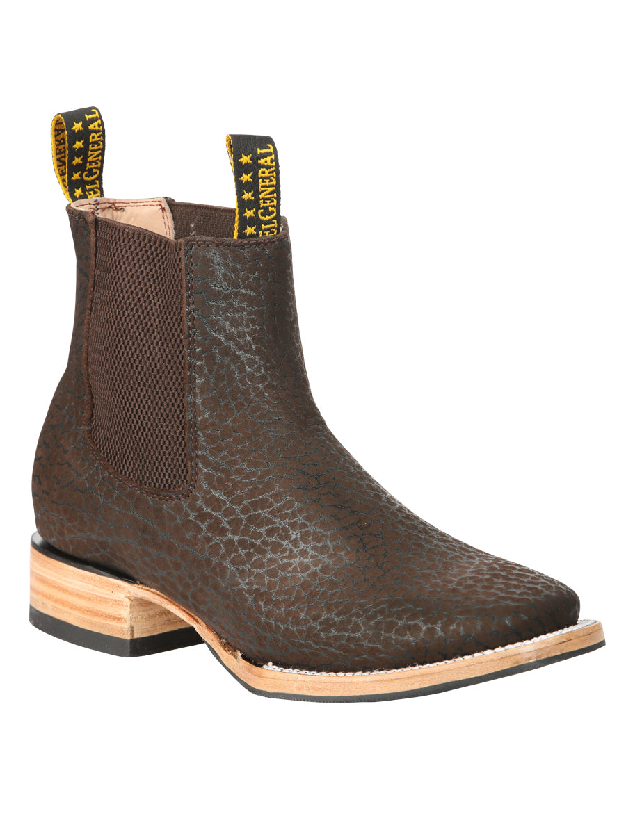 El General Men’s Ankle Boots - Bull Neck Leather Moka 45341