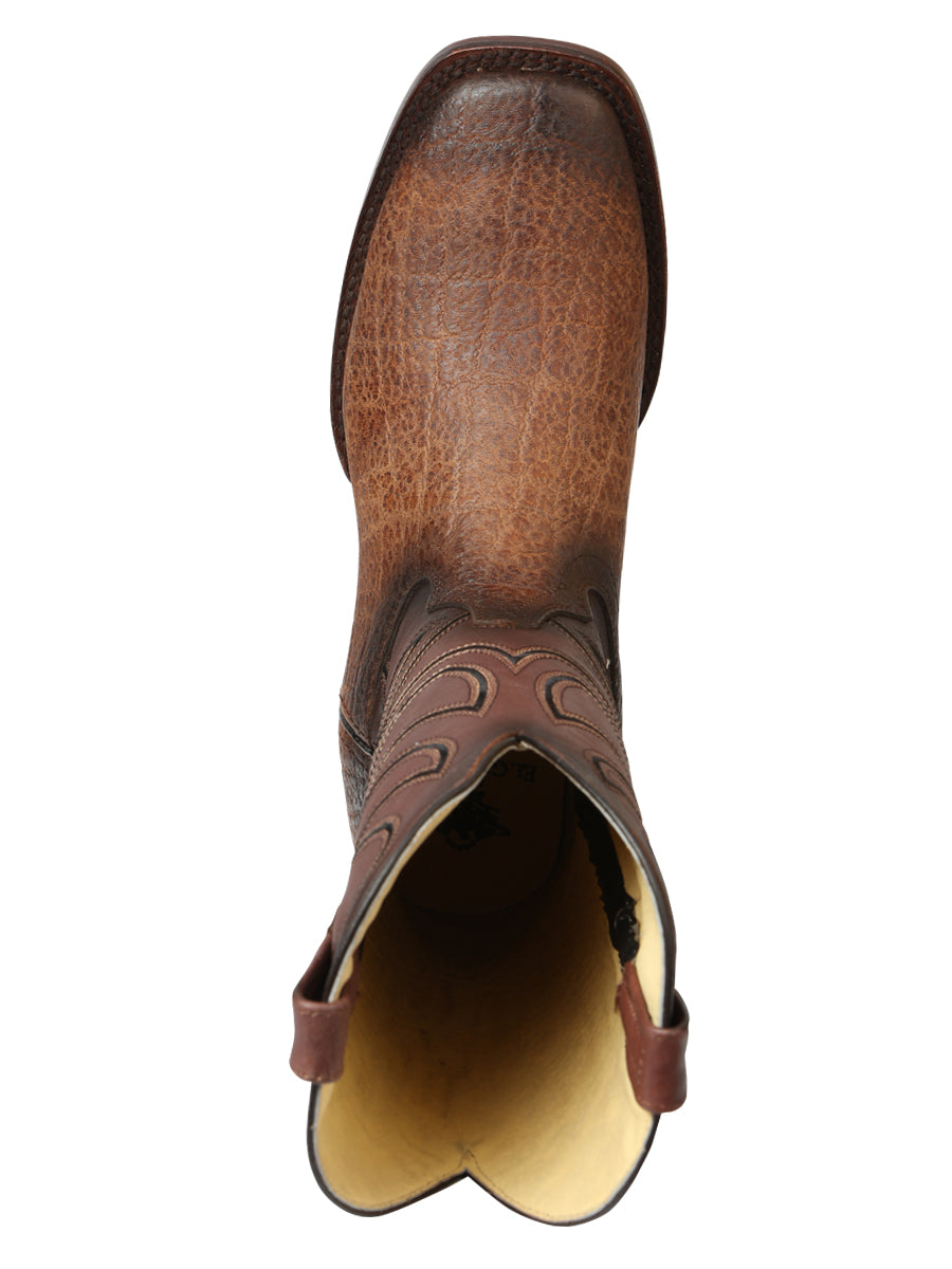 Men’s El General Rodeo Boot Elephant Print Brown Tobacco 45665